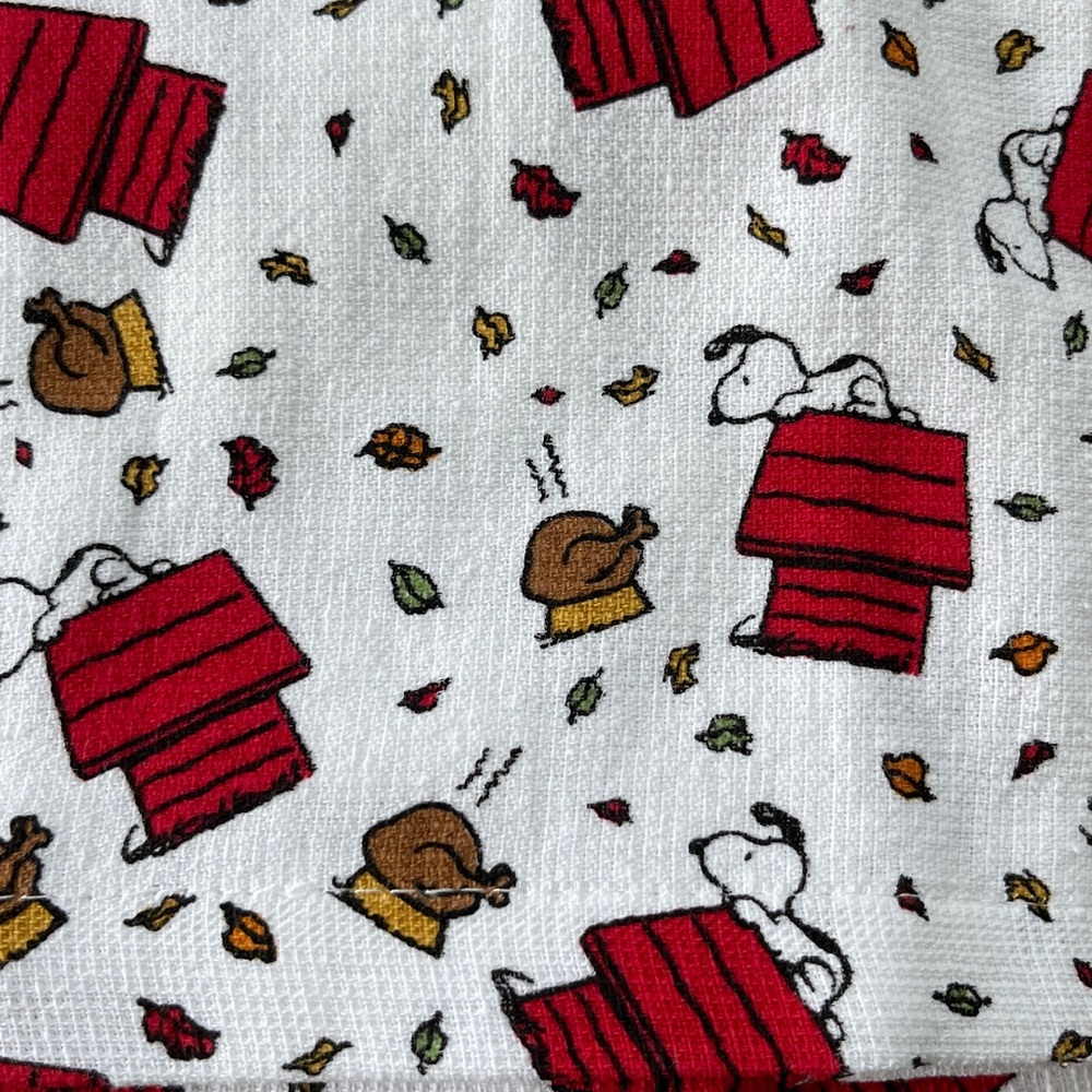 🆕PEANUTS SNOOPY THANKSGIVING 🦃 SET OF 3 KITCHEN TOWELS - Picture 4 of 8